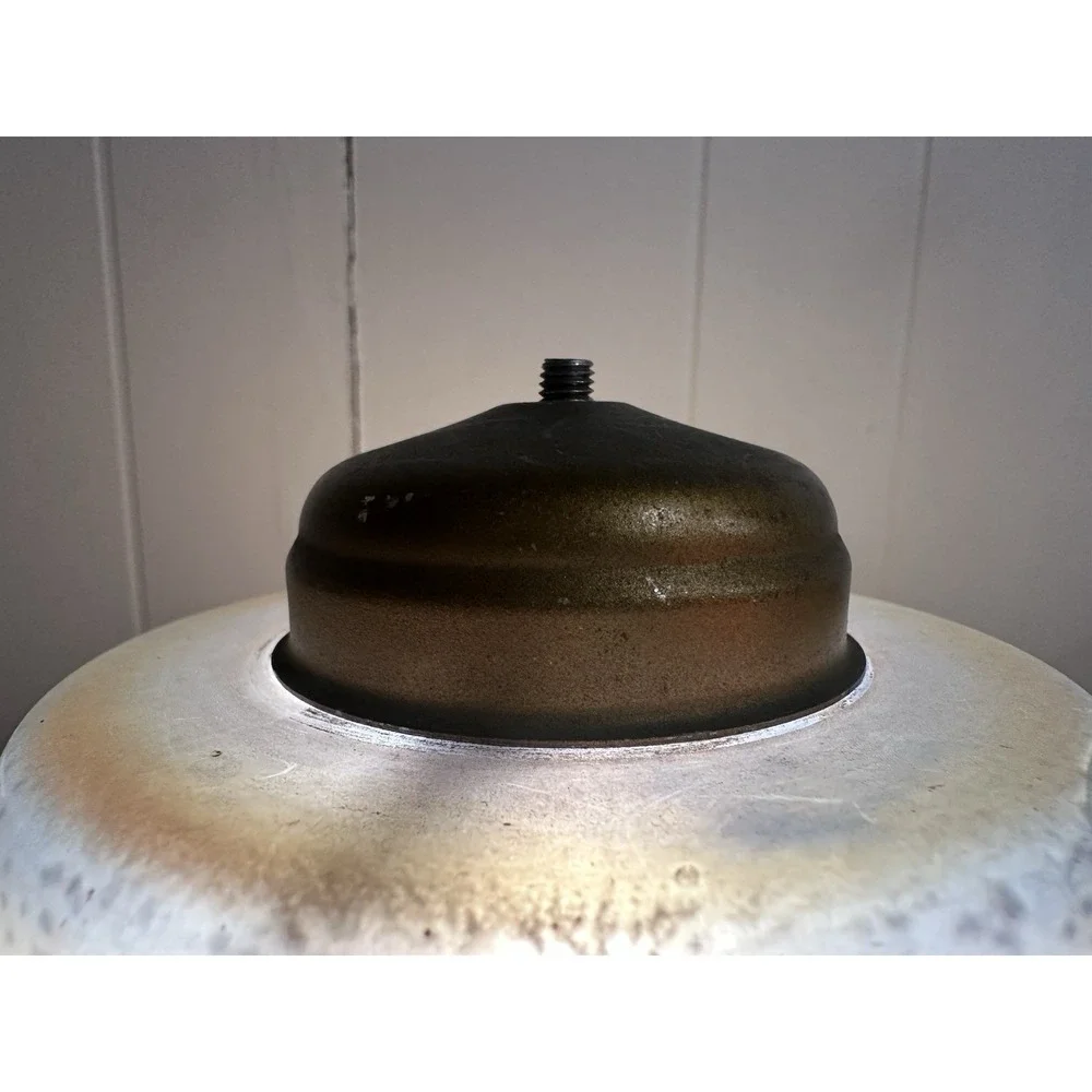 Antique Reverse Painted Table Lamp Brass Scenic Shade‎ Pull Chain 14